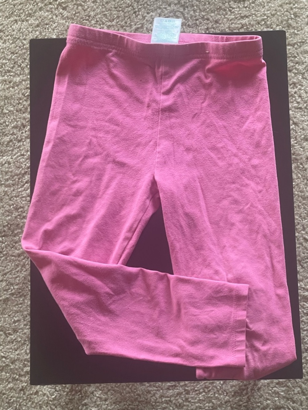 Girls Solid Pink Leggings